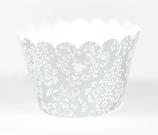 Cupcake Couture Damask Silver